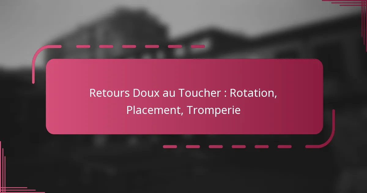 Retours Doux au Toucher : Rotation, Placement, Tromperie